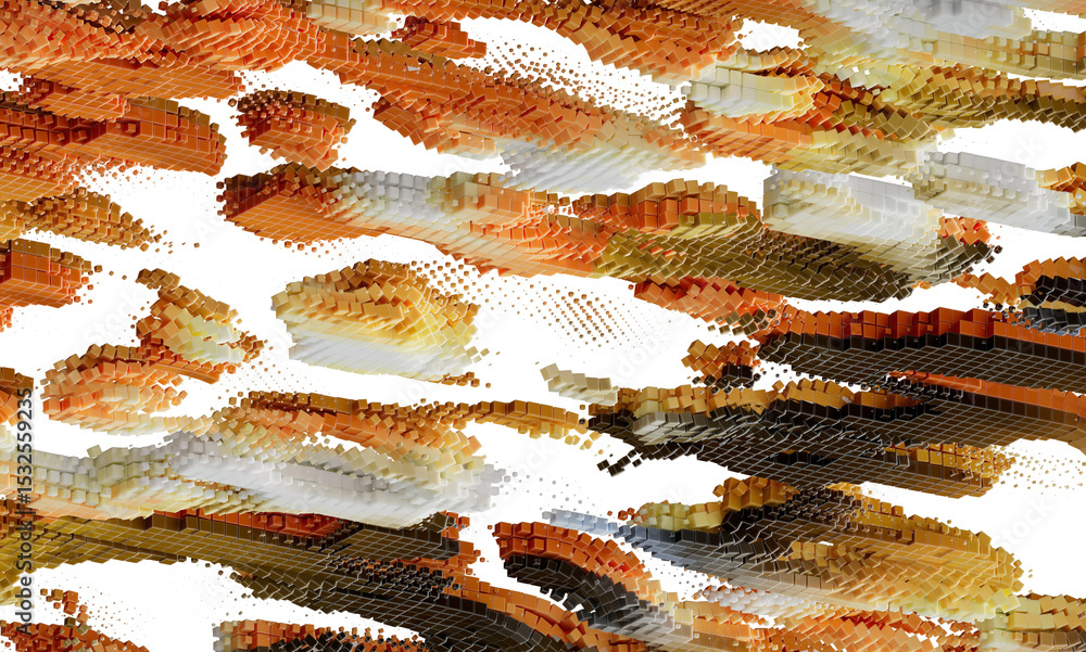 Aufkleber high-resolution image of abstract orange cube texture. perfect for backgrounds, design, and modern a
