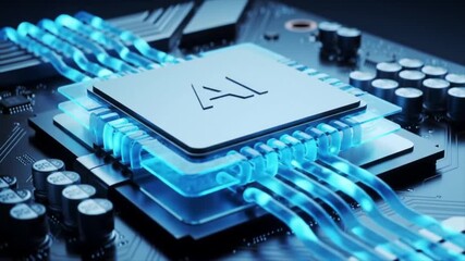 close up of computer circuit board AI cooling system - Powered by Adobe