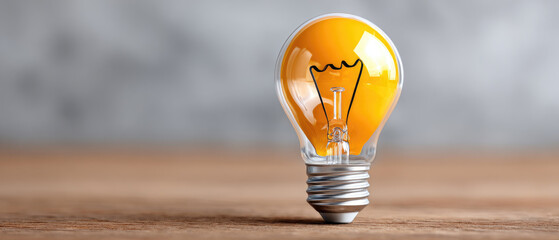 Creative innovation light bulb concept modern office setting high-quality photography bright environment close-up perspective inspiring ideas for business growth