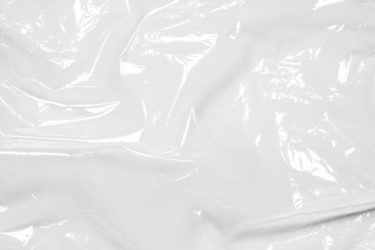 plastic overlay texture of realistic crumpled transparent plastic film wrap on black background,wrinkled stretched plastic effect. - Powered by Adobe