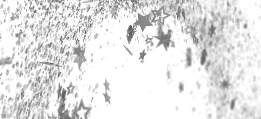 Abstract background with many silver stars falling. Perfect for celebration, holiday, or magical themes.