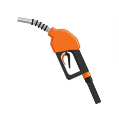 Orange and Black Fuel Pump Illustration