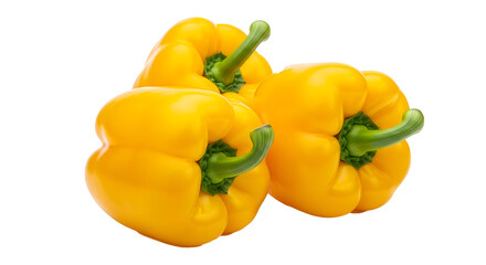Fresh Yellow Bell Pepper on White Background, transparent png
