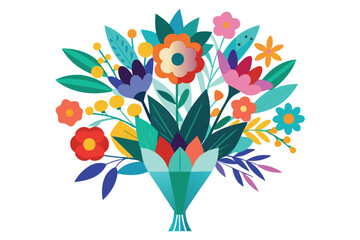 Abstract flower bouquet