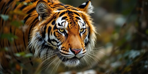 Fototapeta premium Powerful Siberian Tiger in Untamed Wilderness