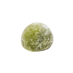 Fototapeta premium Single Matcha Mochi Ball Isolated on Black Background