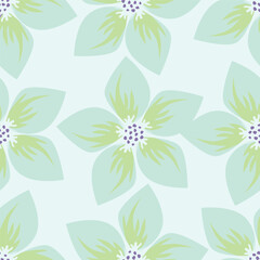Vintage floral seamless pattern. Trendy painted flower background. Repeating floral patter
