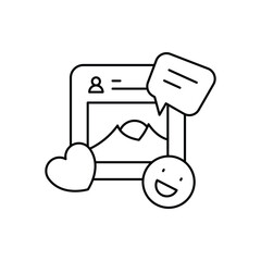 Social Media Post Vector icon