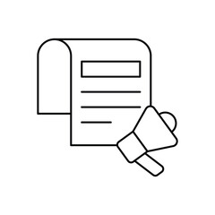 Press Release Vector icon