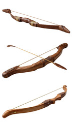 Obraz premium Traditional Wooden Bows for Archery Practice and Display