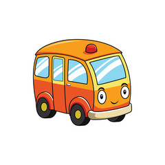 cute car icon vector shape white background