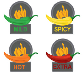 Chilly paper levels. vector illustration	