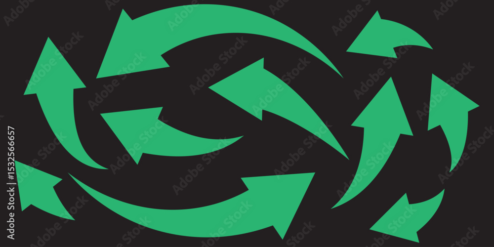 Aufkleber set of curve arrow icon vector. curve arrow icon set. hand drawn curved arrows. curved or arch arrow