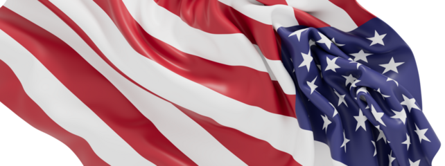 High-quality image of an American flag, beautifully draped and flowing. Perfect for patriotic themes.