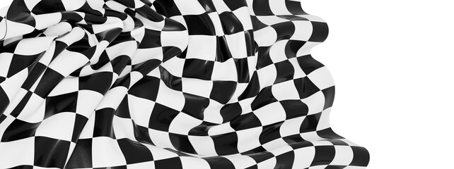 High-resolution image of a crumpled checkered flag. Perfect for racing, sports, and competition...