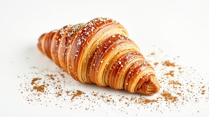 Elegant Croissant Against a Clean White Background