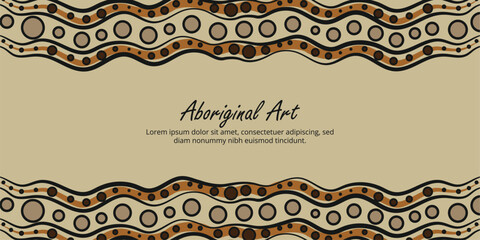 Aboriginal-influenced decorative print with personalized text option