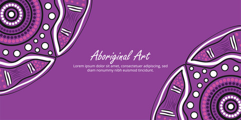 Poster with Aboriginal art elements and editable text section