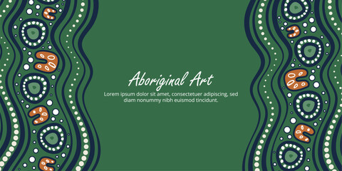 Aboriginal-style artwork poster with editable text