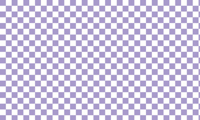Seamless purple and white checkerboard pattern with a modern minimalist style. Perfect for backgrounds, packaging, textiles, digital design, or branding projects.