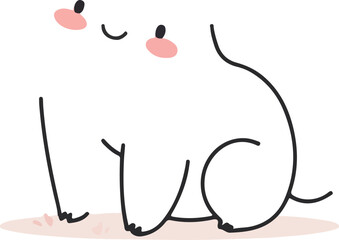 vector illustration of a polar bear