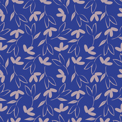 Vintage floral seamless pattern. Trendy painted flower background. Repeating floral patter

