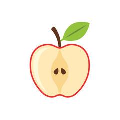 Apple icon in flat style. Fresh fruit vector illustration on isolated background. Fresh apples sign business concept.