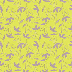 Vintage floral seamless pattern. Trendy painted flower background. Repeating floral patter
