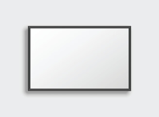 Blank picture frame icon in flat style. Photo mockup template vector illustration on isolated background. Realistic poster sign business concept.