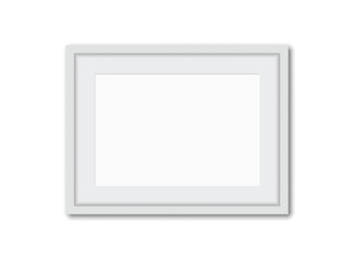 Blank picture frame icon in flat style. Photo mockup template vector illustration on isolated background. Realistic poster sign business concept.