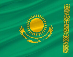 Waving flag of a Central Asian nation