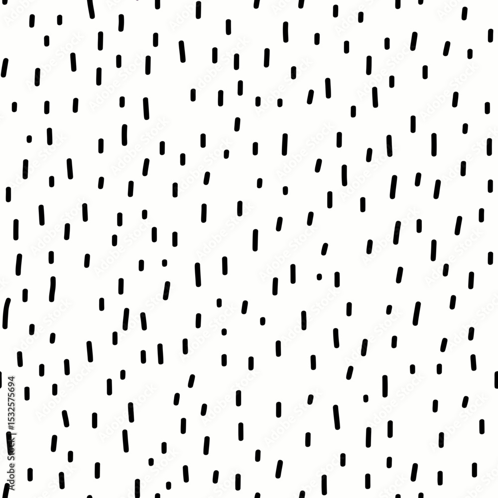 Poster hand drawn small black dash seamless pattern on white background minimal abstract geometric texture 