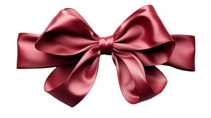 red bow, isolated on transparent background.