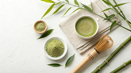 spa still life with bamboo