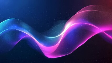 Elegant cosmic particle wave background animation with glittering light effects - Powered by Adobe