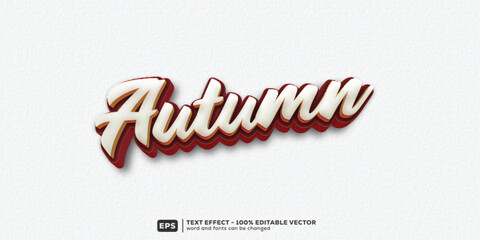 Autumn Editable Text Effect _ 3D Cartoon Premium Font Template
