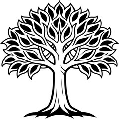 Spiritual Banyan Icon in Vector Form