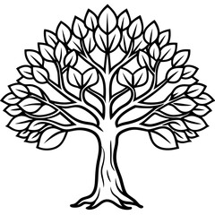Obraz premium Spiritual Banyan Icon in Vector Form