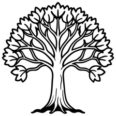 Obraz premium Spiritual Banyan Icon in Vector Form