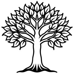 Obraz premium Spiritual Banyan Icon in Vector Form