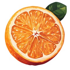 Intricate 2D Orange Fruit Silhouette Flat Vector Design for Contemporary Food Branding and Minimalistic Illustration