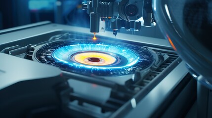A photo of a laser machine reshaping the cornea