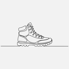 One Line Shoe Illustration