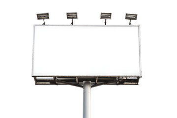 Obraz premium Blank billboard isolated on transparent background