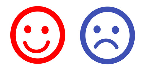 Fototapeta premium Happy and Sad Faces