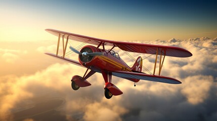A photo of a biplane performing aerobatic maneuvers