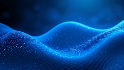 Abstract Blue Wave Digital Background Texture for Technology Design Projects