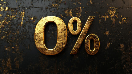 A gold colored 0 with a black background. The 0 is surrounded by a black border. The image has a dark and mysterious mood