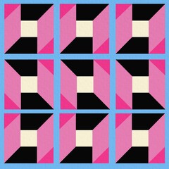 Seamless pattern of various lines and zigzags	
