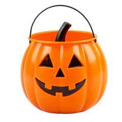 Halloween Orange plastic pumpkin candy bucket